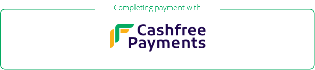 Completing payment with Cashfree Payments